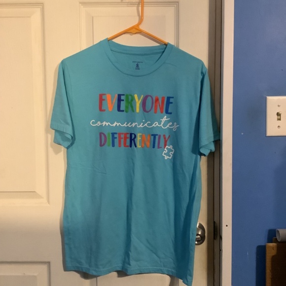 PROUD SUPPORTER AUTISM SPEAKS TEAL T-SHIRT Size M - Picture 4 of 14